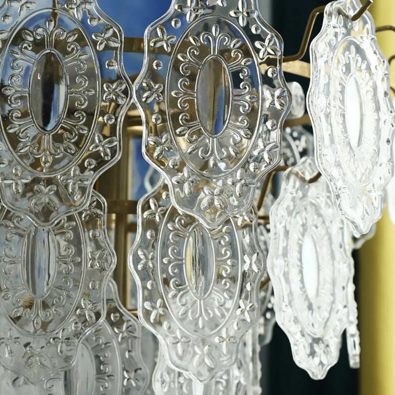 Contemporary Style Geometry Pendant Chandeliers Glass Pendant Lights in Gold