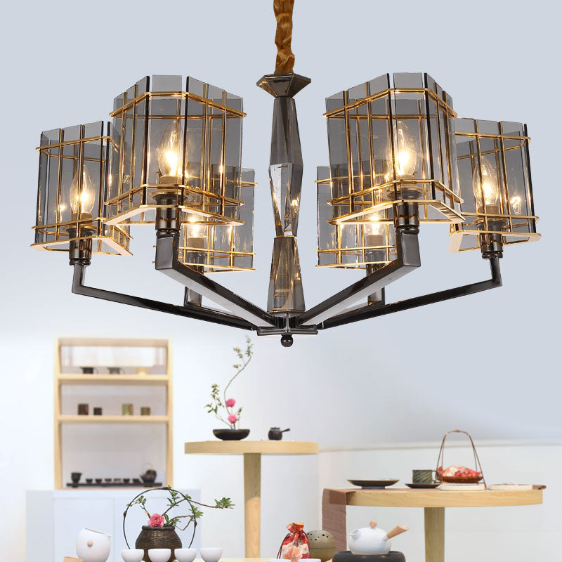 Lámpara de lámpara de lámpara de estilo moderno forma triangular de cristal luz colgante