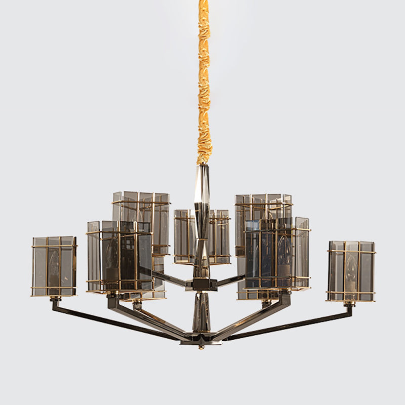 Lámpara de lámpara de lámpara de estilo moderno forma triangular de cristal luz colgante