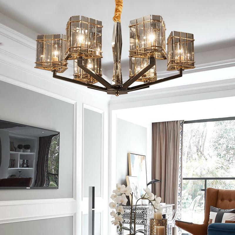 Lámpara de lámpara de lámpara de estilo moderno forma triangular de cristal luz colgante