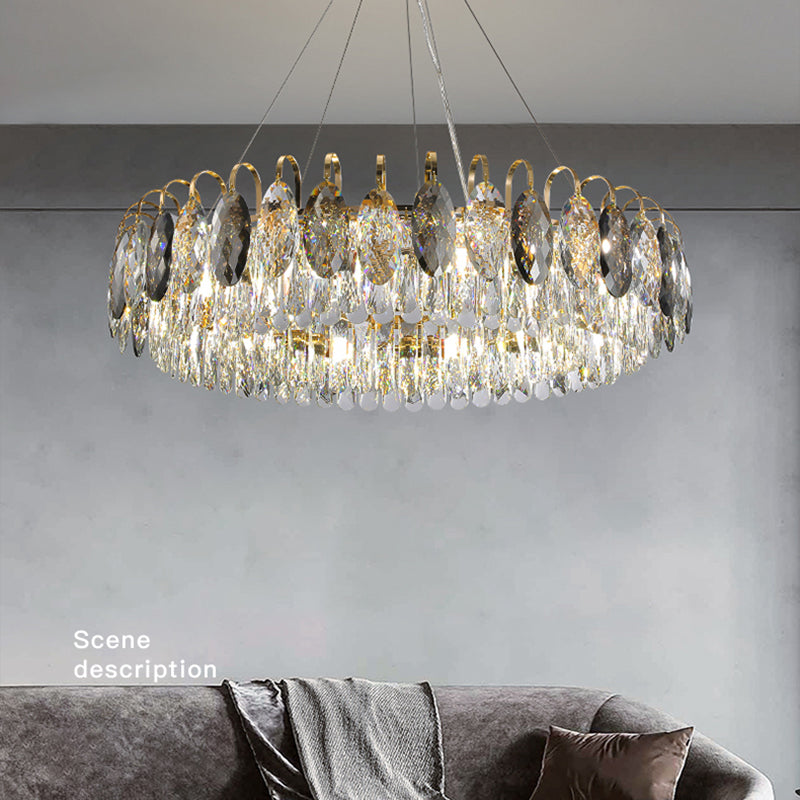 Lámpara de lámpara de cristal de lámpara de estilo moderno para sala de estar de dormitorio