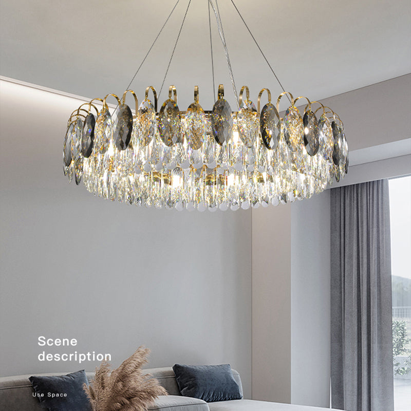 Lámpara de lámpara de cristal de lámpara de estilo moderno para sala de estar de dormitorio