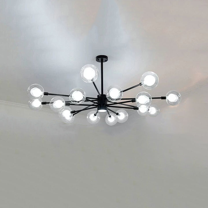 Luz de lámpara de lámpara múltiple contemporánea lámpara de lámpara de vidrio colgante de vidrio para cafetería