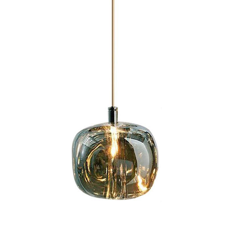 Lumière suspendue contemporaine en verre coloré