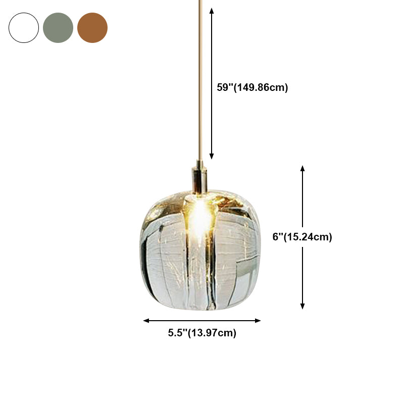 Colorful Glass Hanging Light Modern Pendent Lighting Fixture for Sitting Room