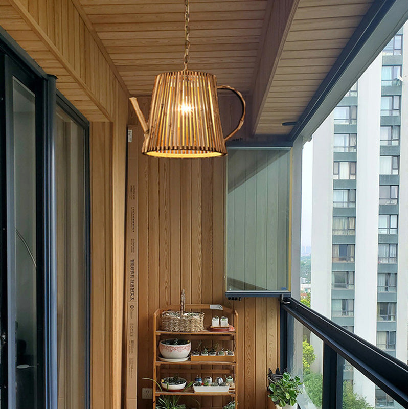 Wooden Hanging Light Contemporary Creative Pendent Lighting Fixture for Dining Room