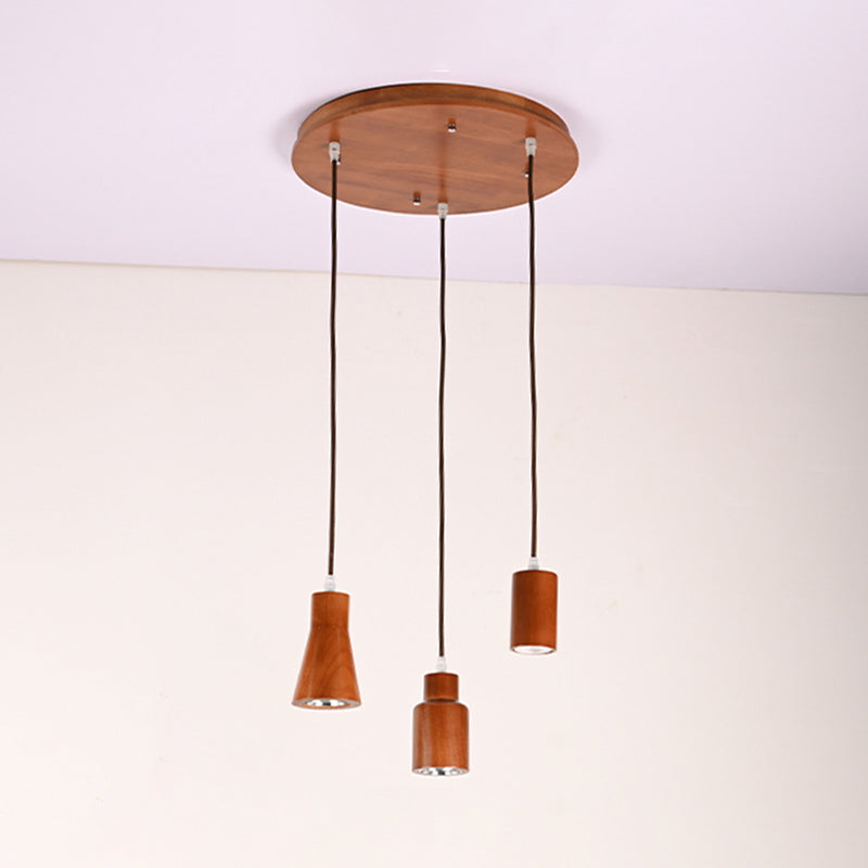 Pendentif en forme géométrique Light Nordic Wood suspension pour le salon