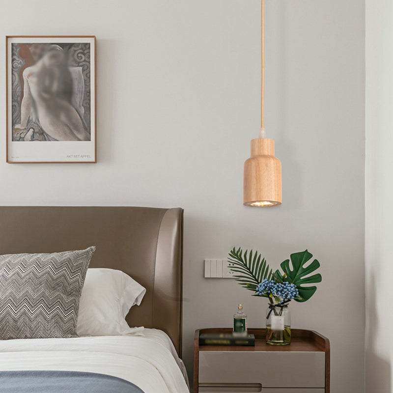 Pendentif en forme géométrique Light Nordic Wood suspension pour le salon