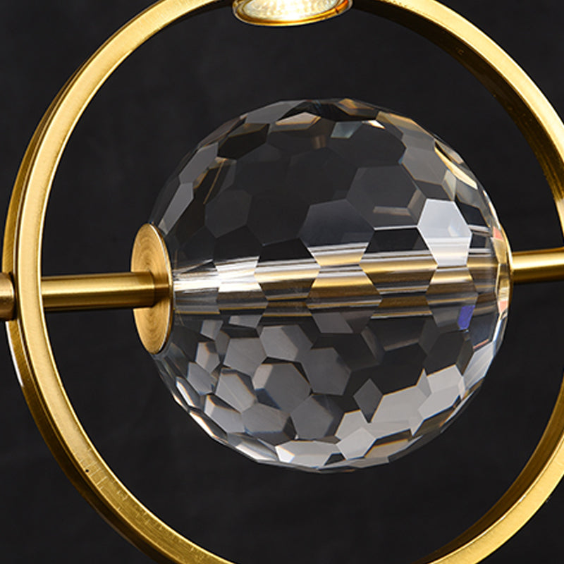 Modern Style Unique Shape Hanging Light Crystal 1 Light Hanging Lamp for Bedroom