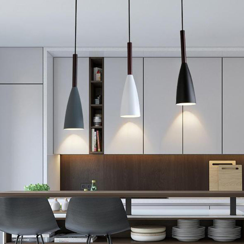 Cone Shape Hanging Light Modern Style Metal 1 Light Hanging Lamp for Restaurant