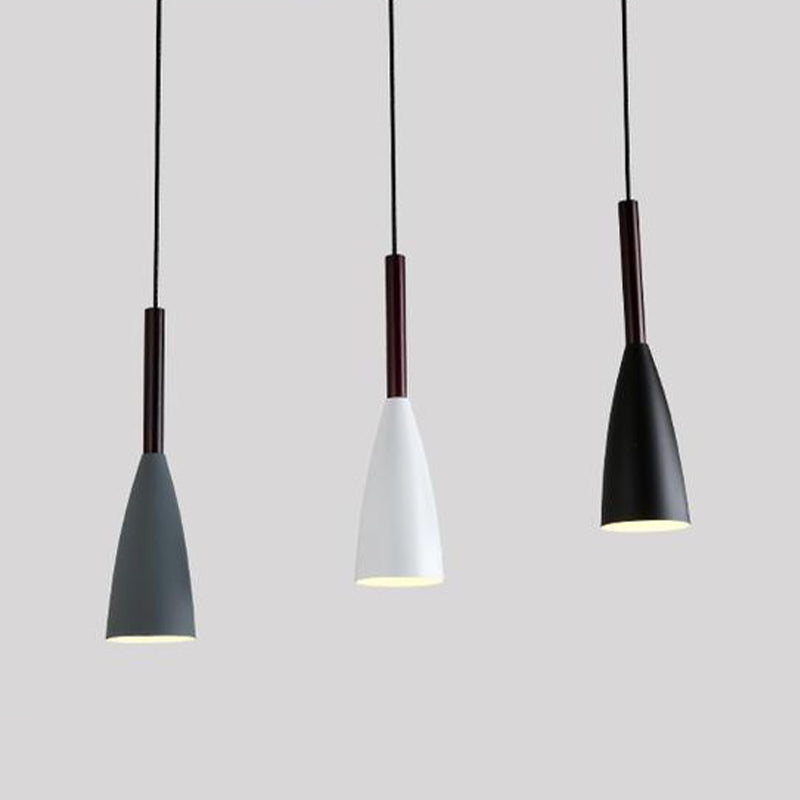 Cone Shape Hanging Light Modern Style Metal 1 Light Hanging Lamp for Restaurant