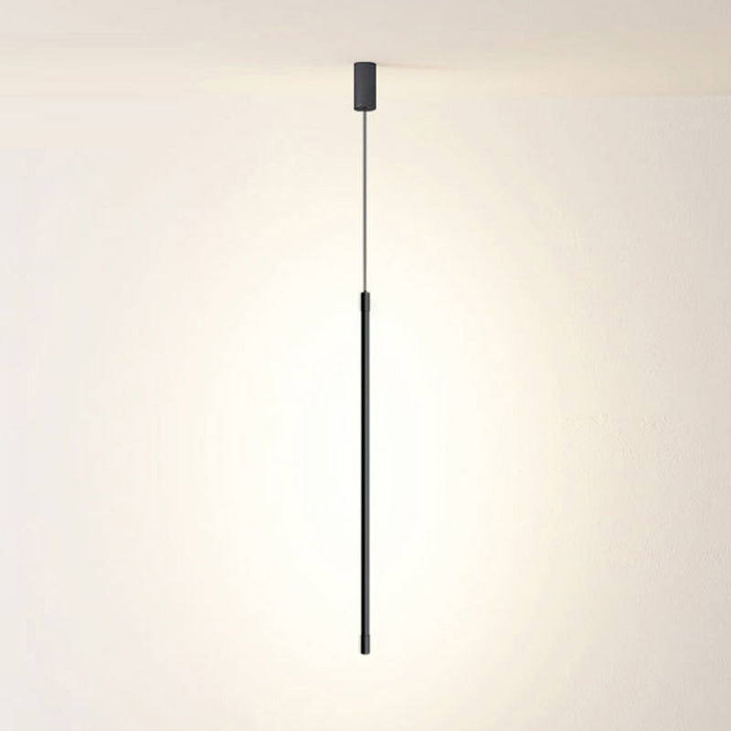 Linear Shape Hanging Light Modern Style Metal 1 Light Hanging Lamp for Dining Room