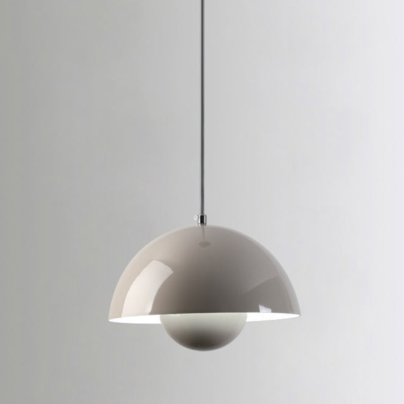 Domed Hanging Pendant Light Minimalist Metal Hanging Light Fixture