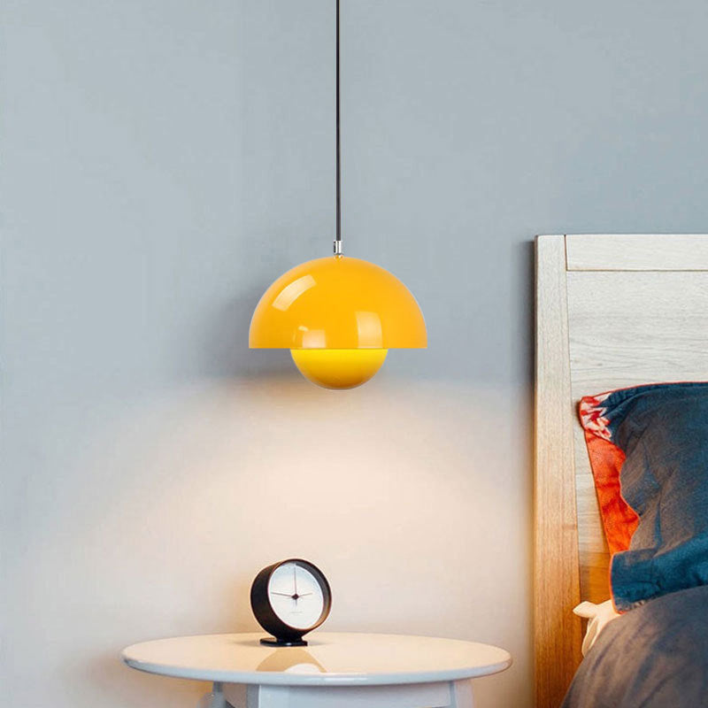 Domed Hanging Pendant Light Minimalist Metal Hanging Light Fixture