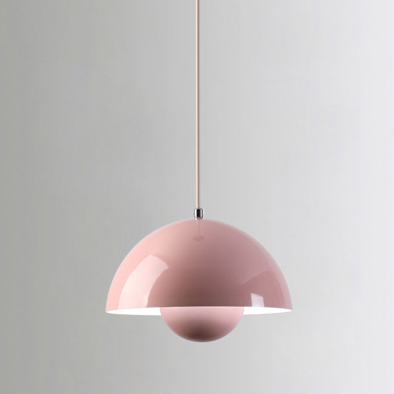 Domed Hanging Pendant Light Minimalist Metal Hanging Light Fixture