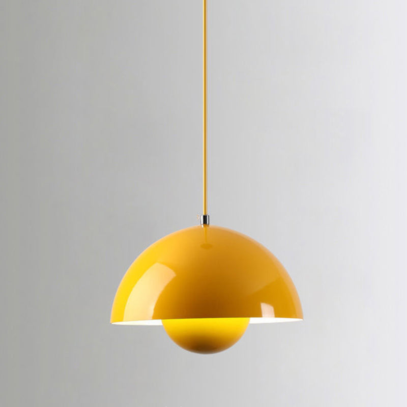 Domed Hanging Pendant Light Minimalist Metal Hanging Light Fixture
