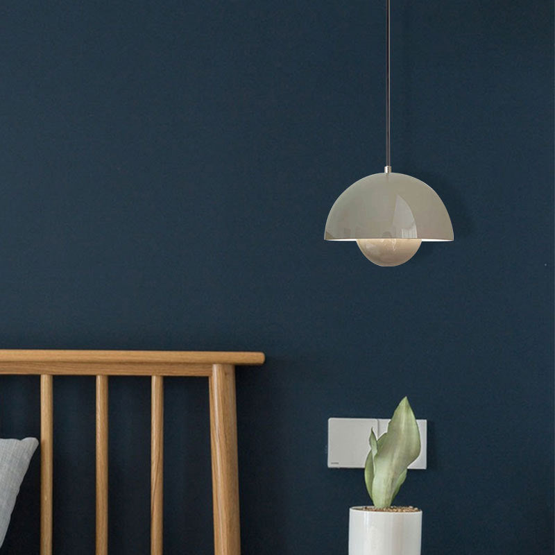 Domed Hanging Pendant Light Minimalist Metal Hanging Light Fixture