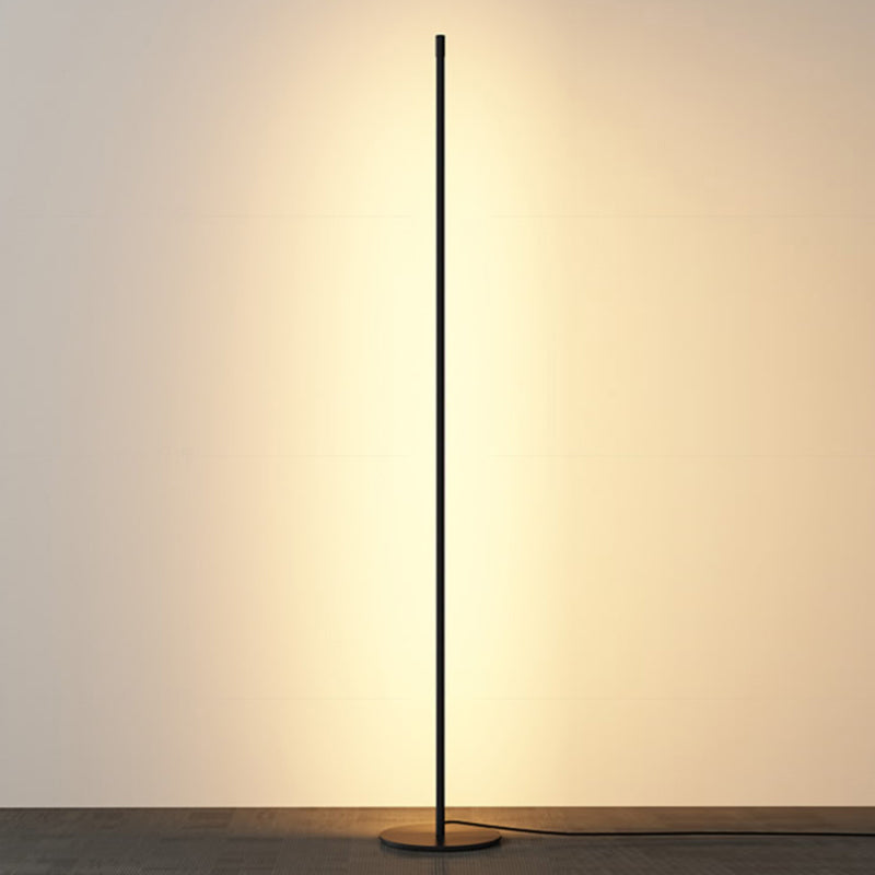 Modern Style Strip Shape Floor Lighting Metal 1 Light Floor Light for Reading Room
