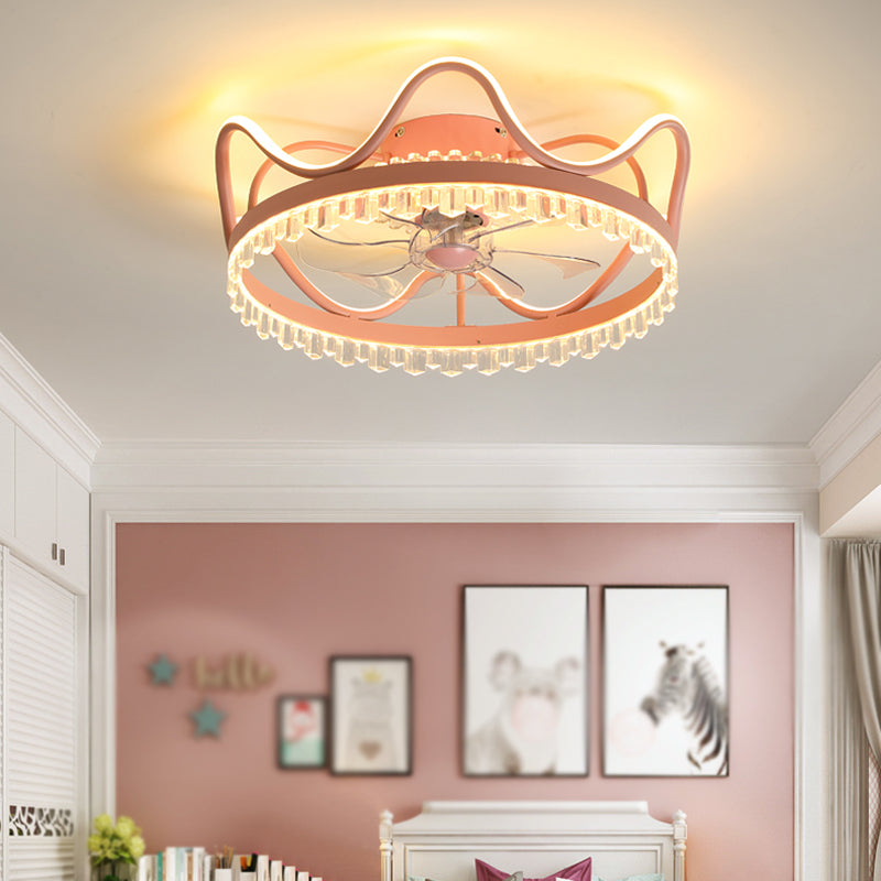 Metal Round Ceiling Pendant Modern Style 2 Lights LED Flush Light for Bedroom