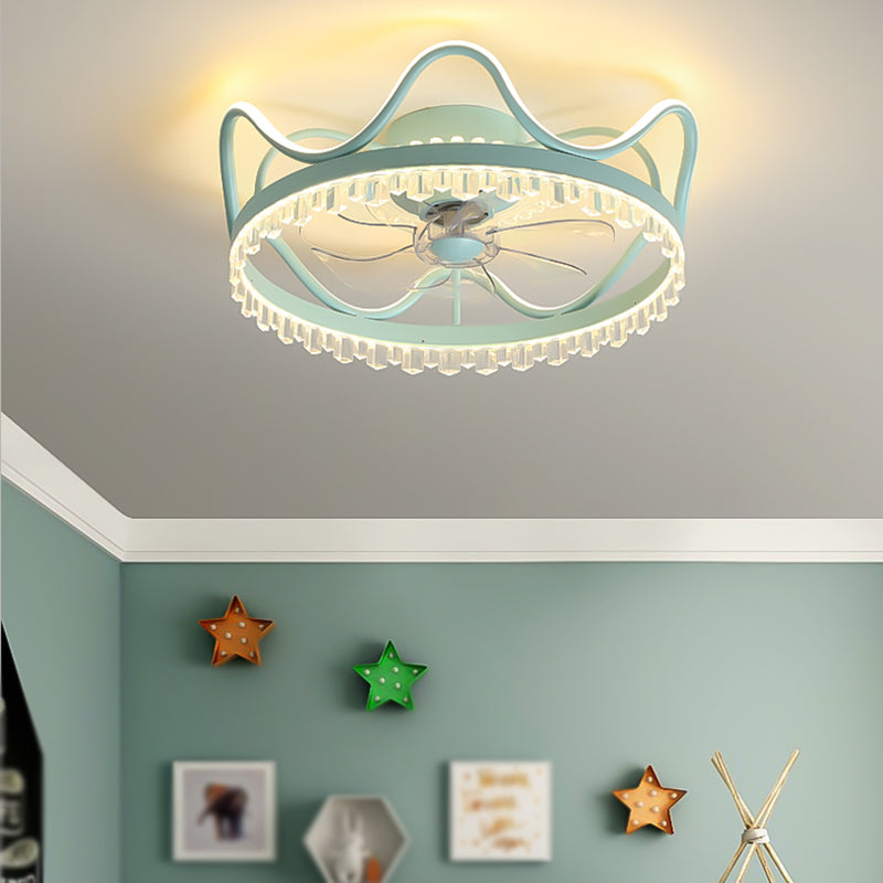 Metal Round Ceiling Pendant Modern Style 2 Lights LED Flush Light for Bedroom