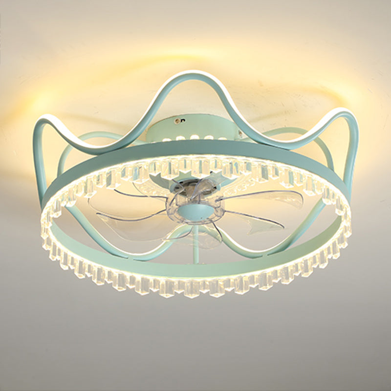 Metal Round Ceiling Pendant Modern Style 2 Lights LED Flush Light for Bedroom