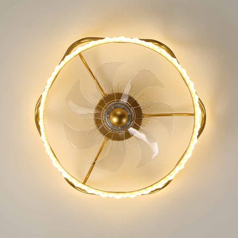 Metal Round Ceiling Pendant Modern Style 2 Lights LED Flush Light for Bedroom