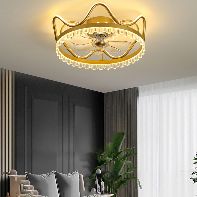 Metal Round Ceiling Pendant Modern Style 2 Lights LED Flush Light for Bedroom
