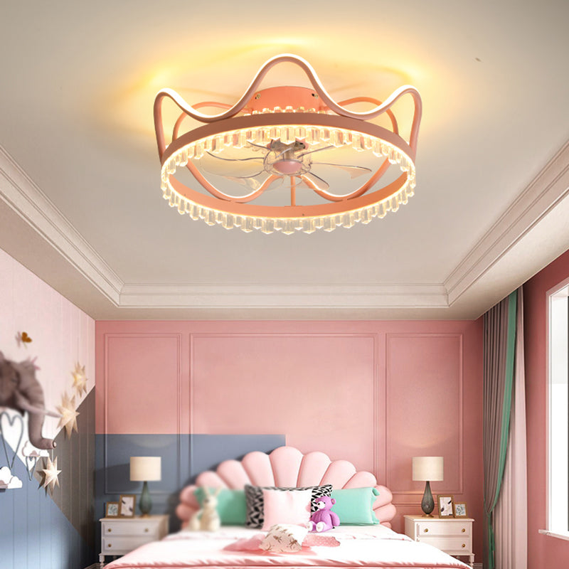Metal Round Ceiling Pendant Modern Style 2 Lights LED Flush Light for Bedroom