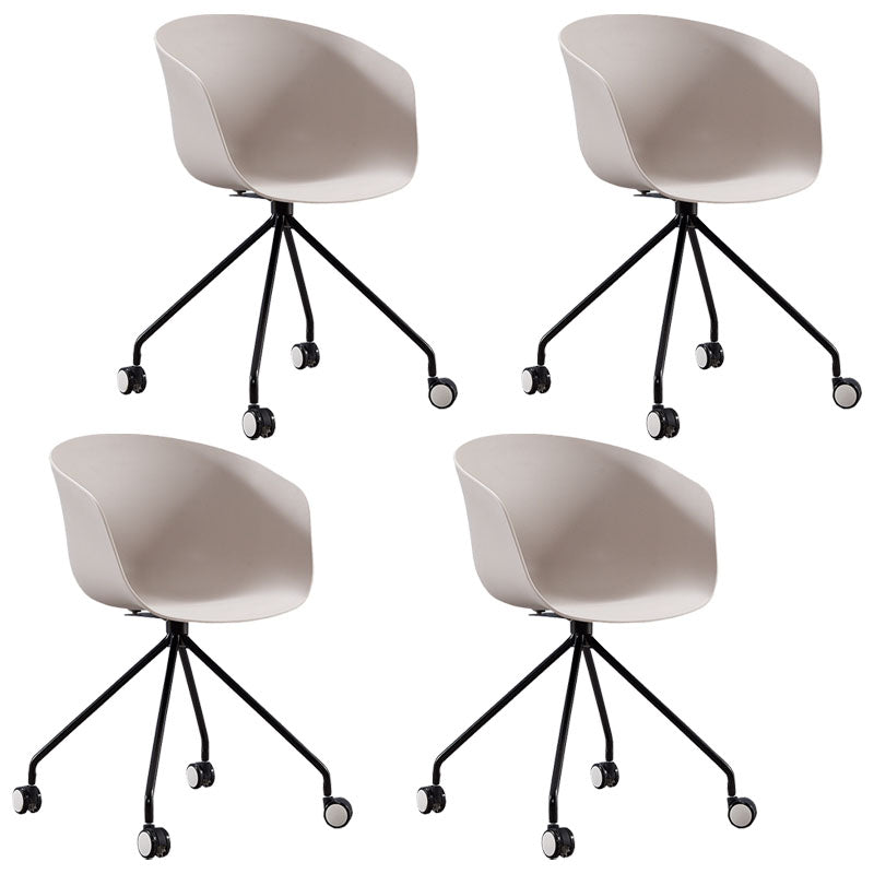 Final mate plástico del sillón trasero sólido del eslabón giratorio moderno que cena la silla