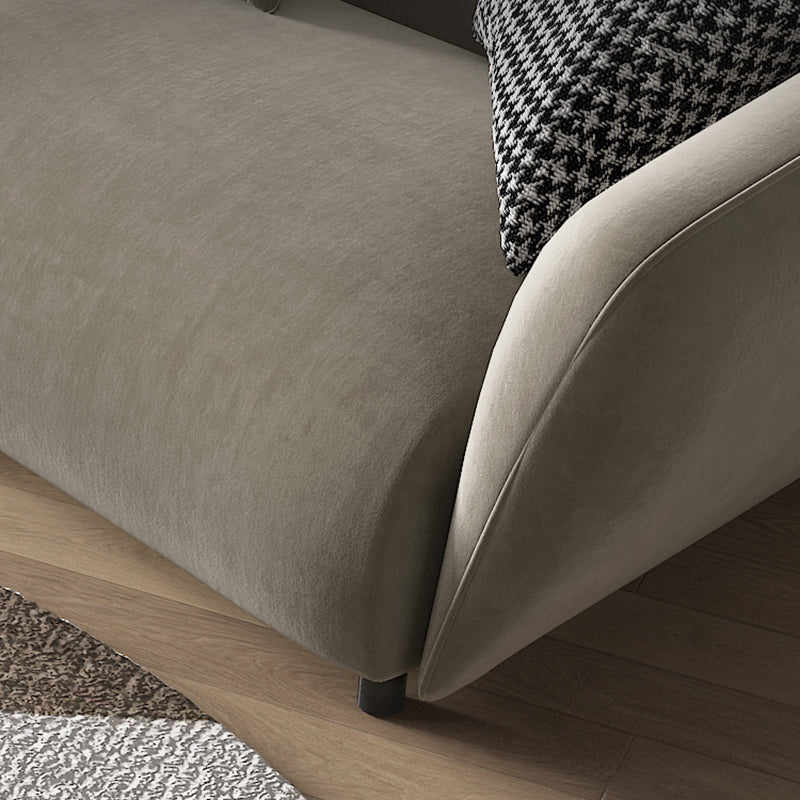 28.35" Scandinavian Faux Leather Gray 2-5 Seater Tuxedo Arm Sofa