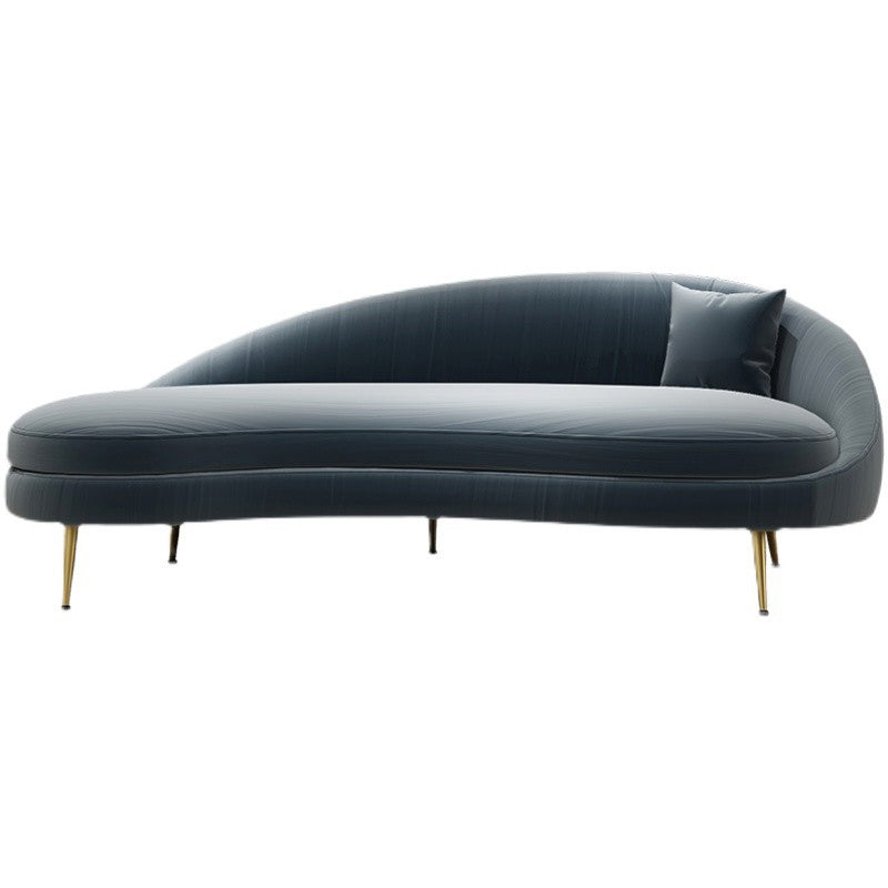 Sofá de terciopelo glamoroso 4 asientos curvos apretados 74.80 "W SOFA para sala de estar