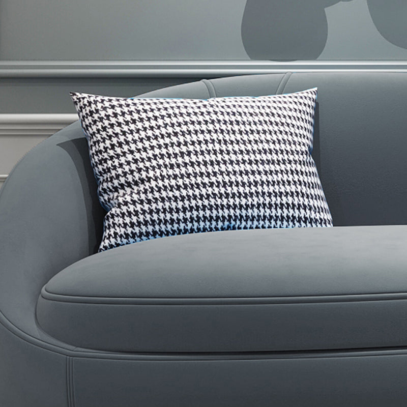 Sofá de terciopelo glamoroso 4 asientos curvos apretados 74.80 "W SOFA para sala de estar