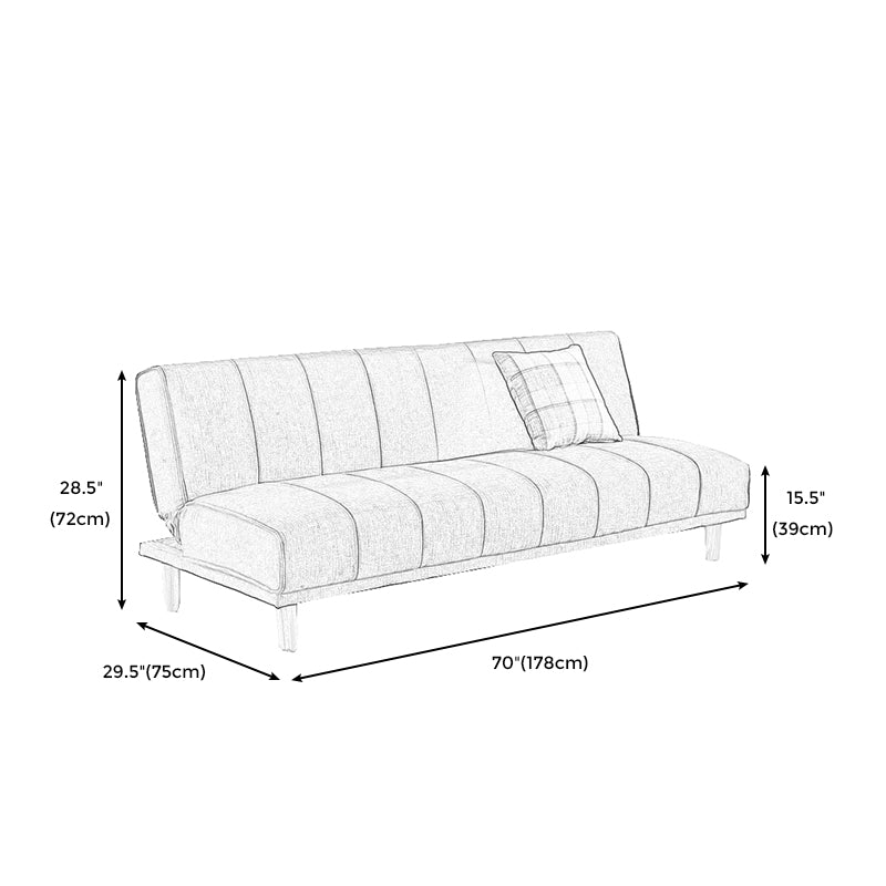 Scandinavian Spleeper Velvet/Fabric Sofa 47.24"/64.96"/70.08" Wide Armless Sofa Bed