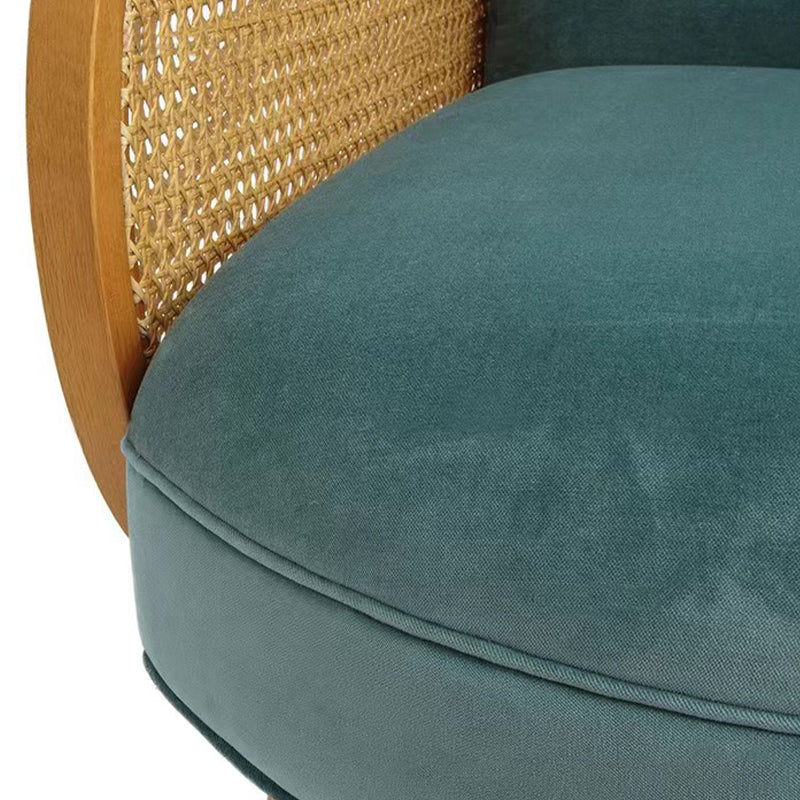 Modern Velvet Sofa 31"W Recessed Arm Tight Back Sofa with Living Room