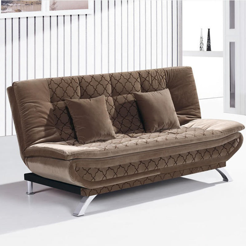Polish Finish Armless Sofa Square Seating for Living Room and Bonus Room