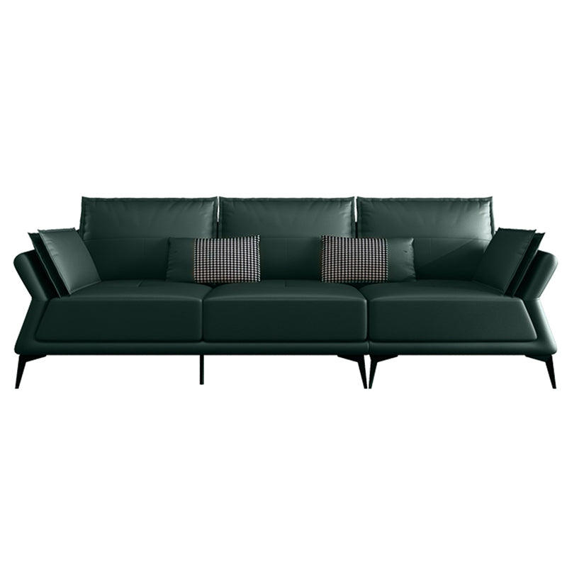 Interior Armrest Sponge Seat Leather/imitation Leather Filled Dark Green/orange Sofa