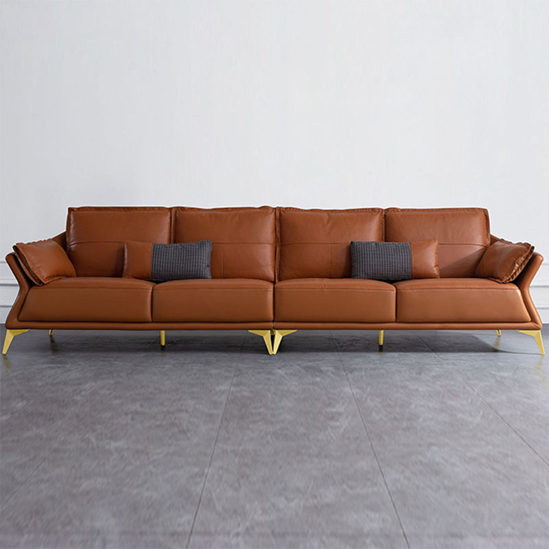Interior Armrest Sponge Seat Leather/imitation Leather Filled Dark Green/orange Sofa