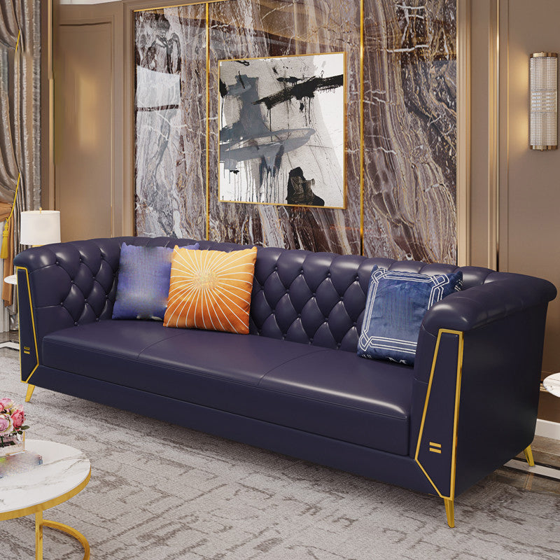 Glam Pillow Top Arm Chesterfield Sofa 33.46"H Tufted Split-Back Sofa with Hair Pin Legs