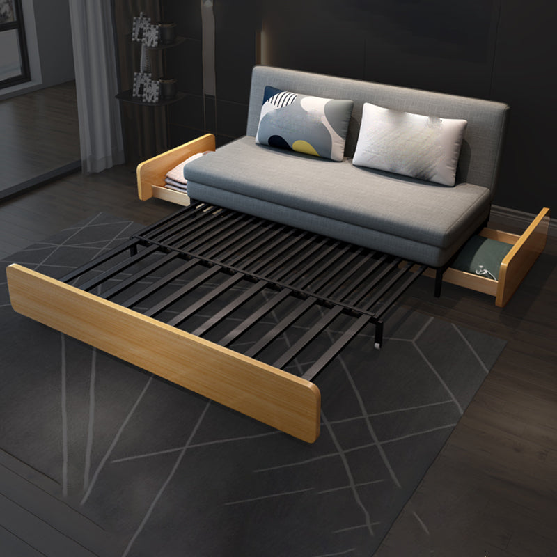 High Wear Resistance Armless Sofa Bed 32.68"H Fabric Tight Back Sofa Bed