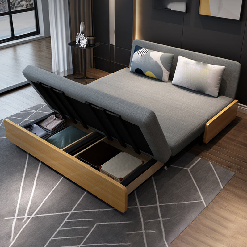 High Wear Resistance Armless Sofa Bed 32.68"H Fabric Tight Back Sofa Bed