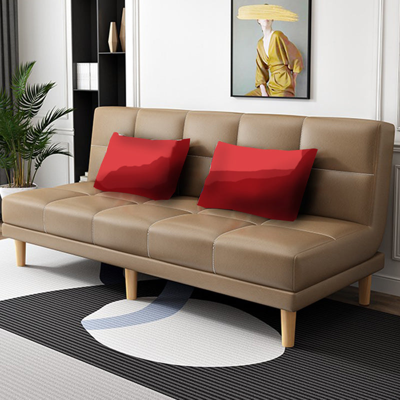 Contemporary Armless Standard Sofa Bed Dual Purpose Sofa for Living Room