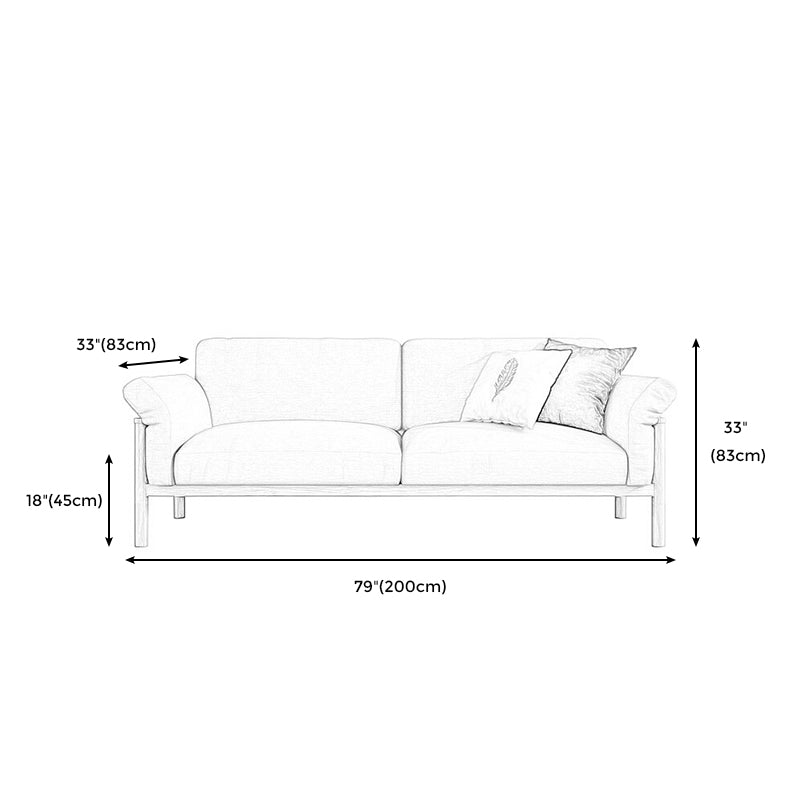 Pillow Top Arm Sofa Cushions 32.68" D x 32.68" H Slipcovered Sofa