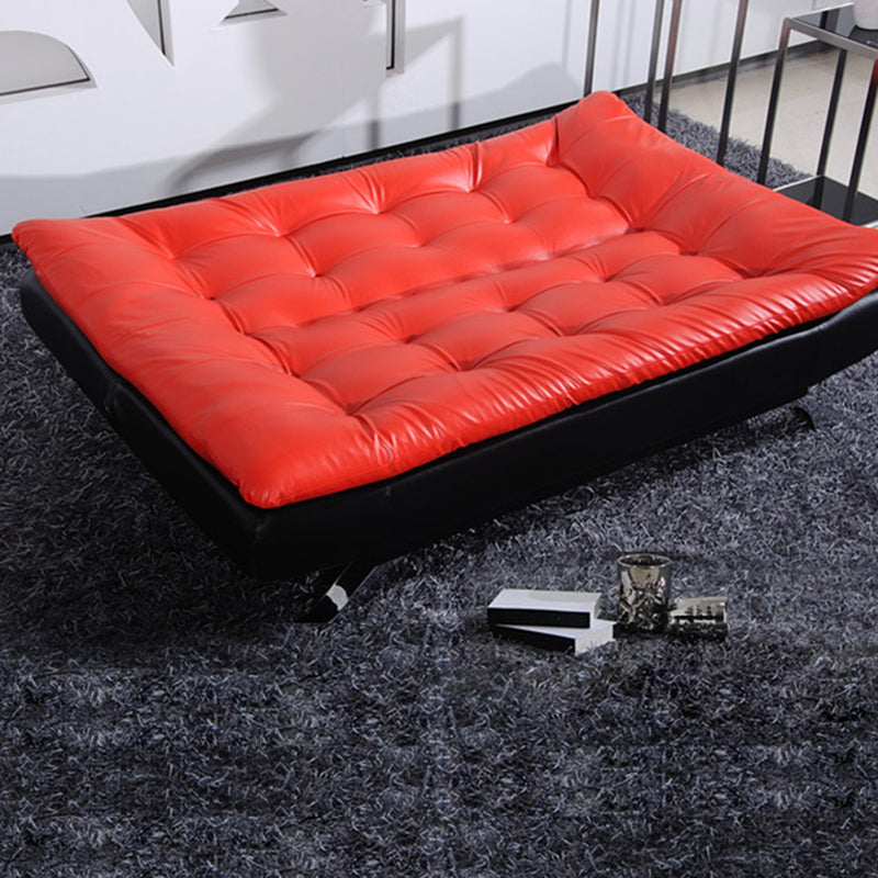 Armless Sofa Chaise Square Seating Settee for Living Room Bonus Room