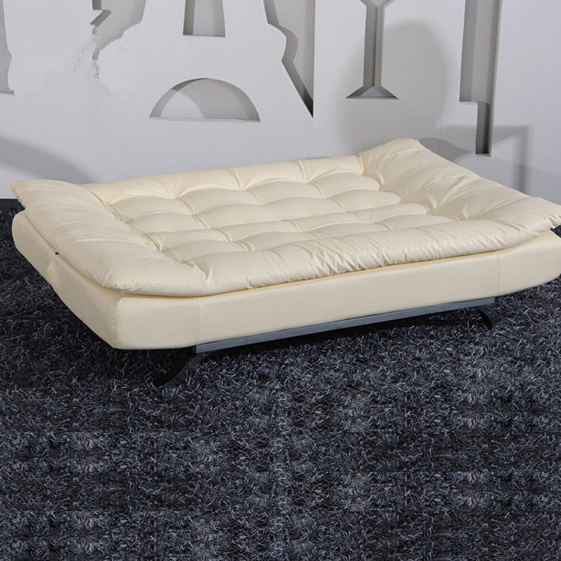 Armless Sofa Chaise Square Seating Settee for Living Room Bonus Room