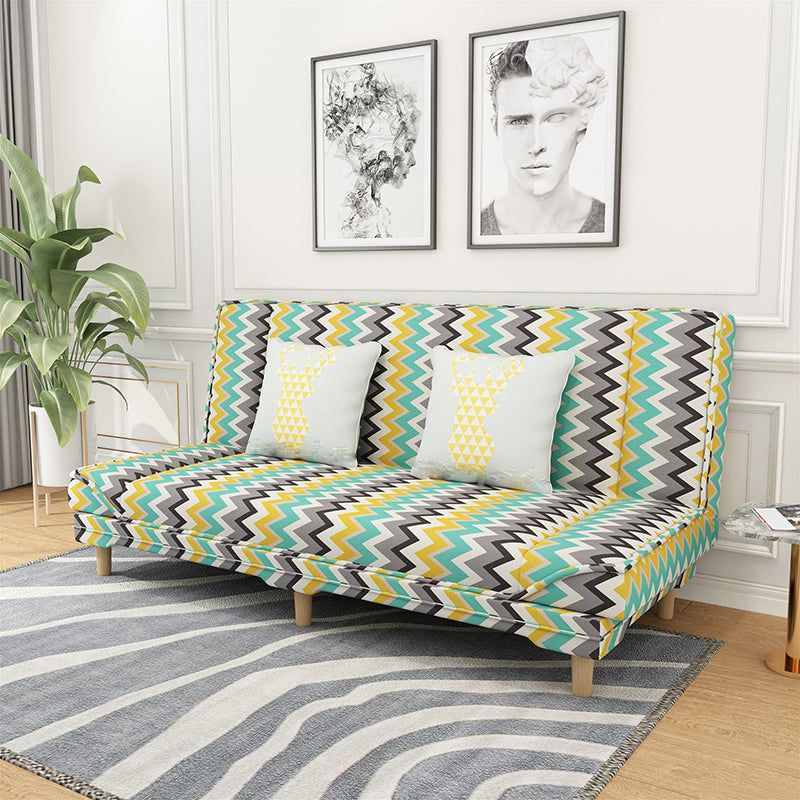 Contemporary Fabric Armless Standard Sofa Bed Dual Purpose Sofa for Living Room