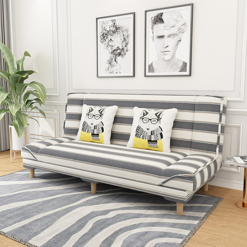Contemporary Fabric Armless Standard Sofa Bed Dual Purpose Sofa for Living Room