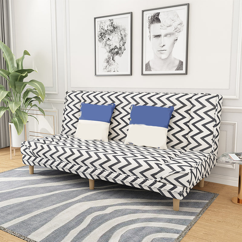 Contemporary Fabric Armless Standard Sofa Bed Dual Purpose Sofa for Living Room