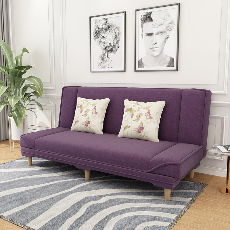 Contemporary Fabric Armless Standard Sofa Bed Dual Purpose Sofa for Living Room