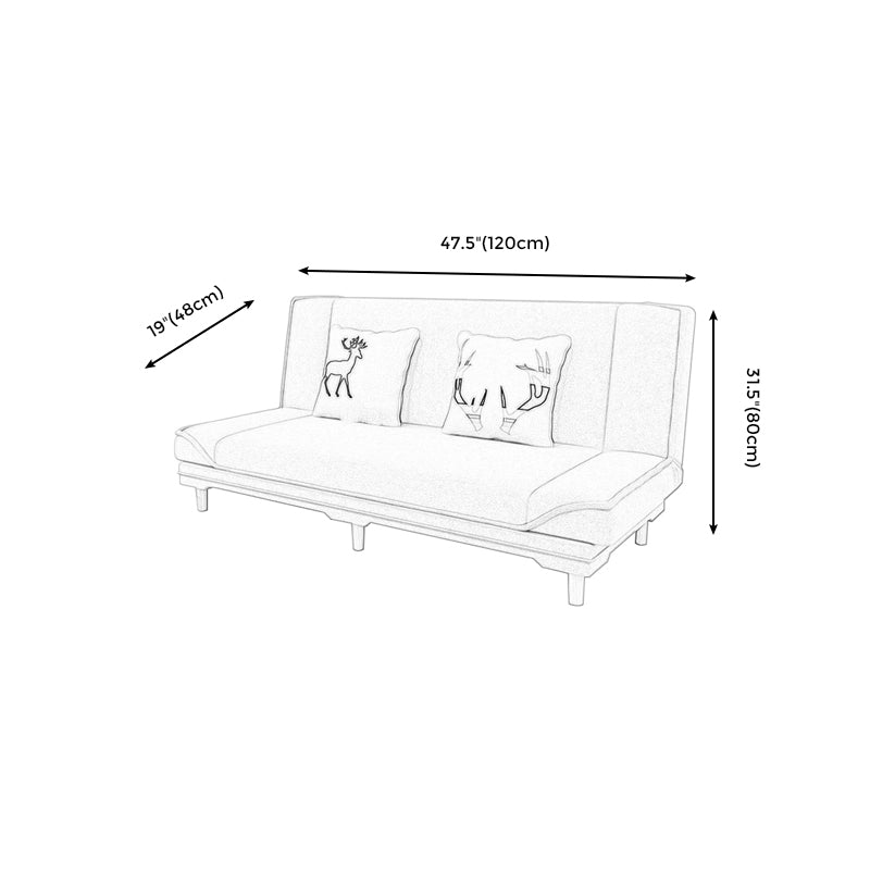 Contemporary Fabric Armless Standard Sofa Bed Dual Purpose Sofa for Living Room