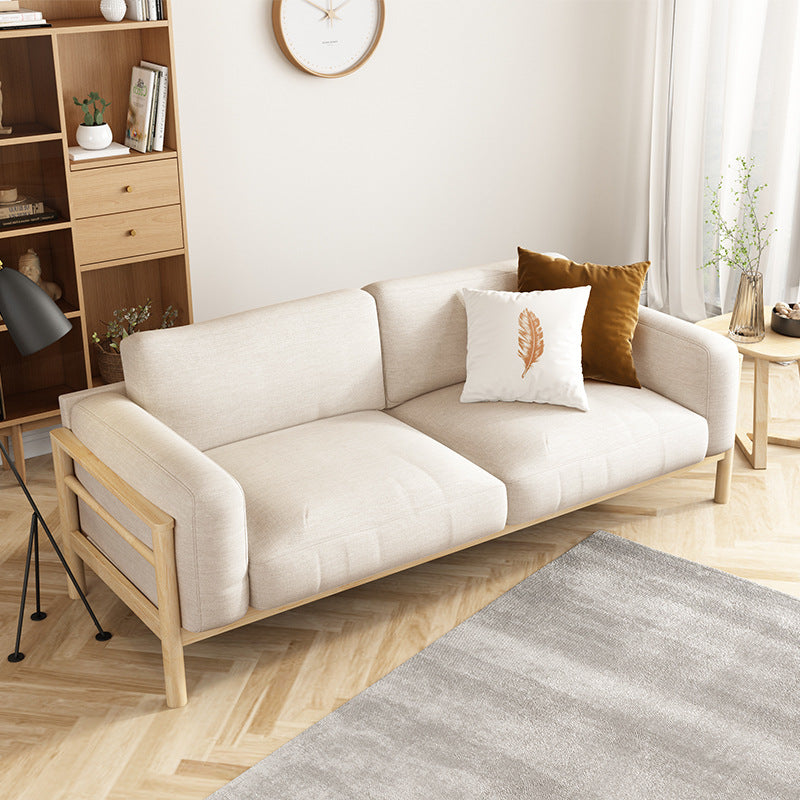 Fabric Loose Back Sofa 32.68" D x 59/66.93/78.74" W x 32.26" H Square Arm Sofa